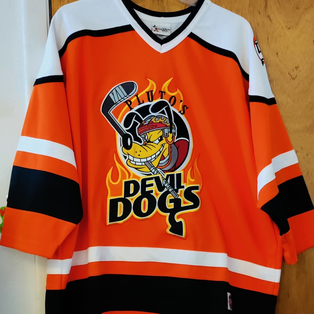 Disney Pluto's Devil Dogs Hockey Jersey.